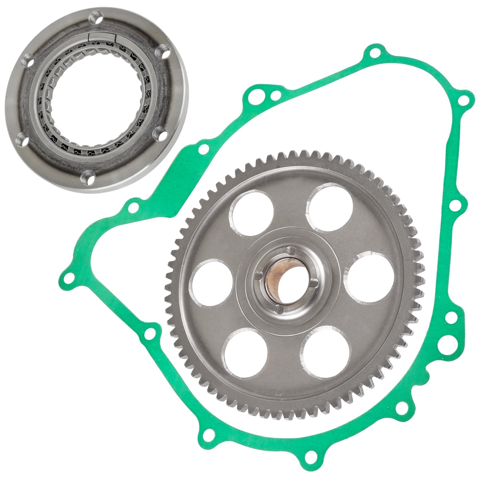 Starter Clutch Gear Idler One-Way Gaske Kit for Yamaha Grizzly 450 YFM450 07-14