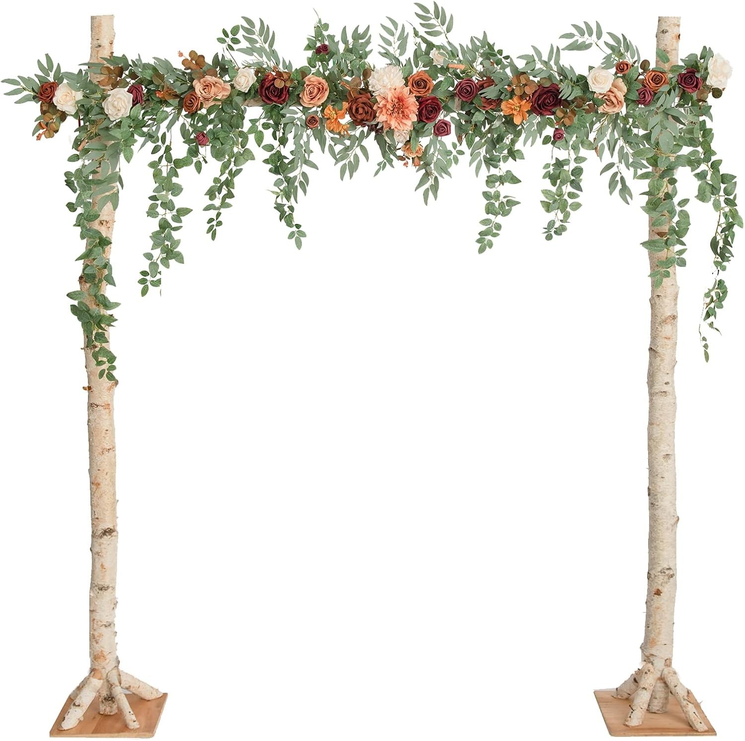 6.5FT Backdrop Floral Garland Spring Artificial Wedding Arch Flowers Pink Decor