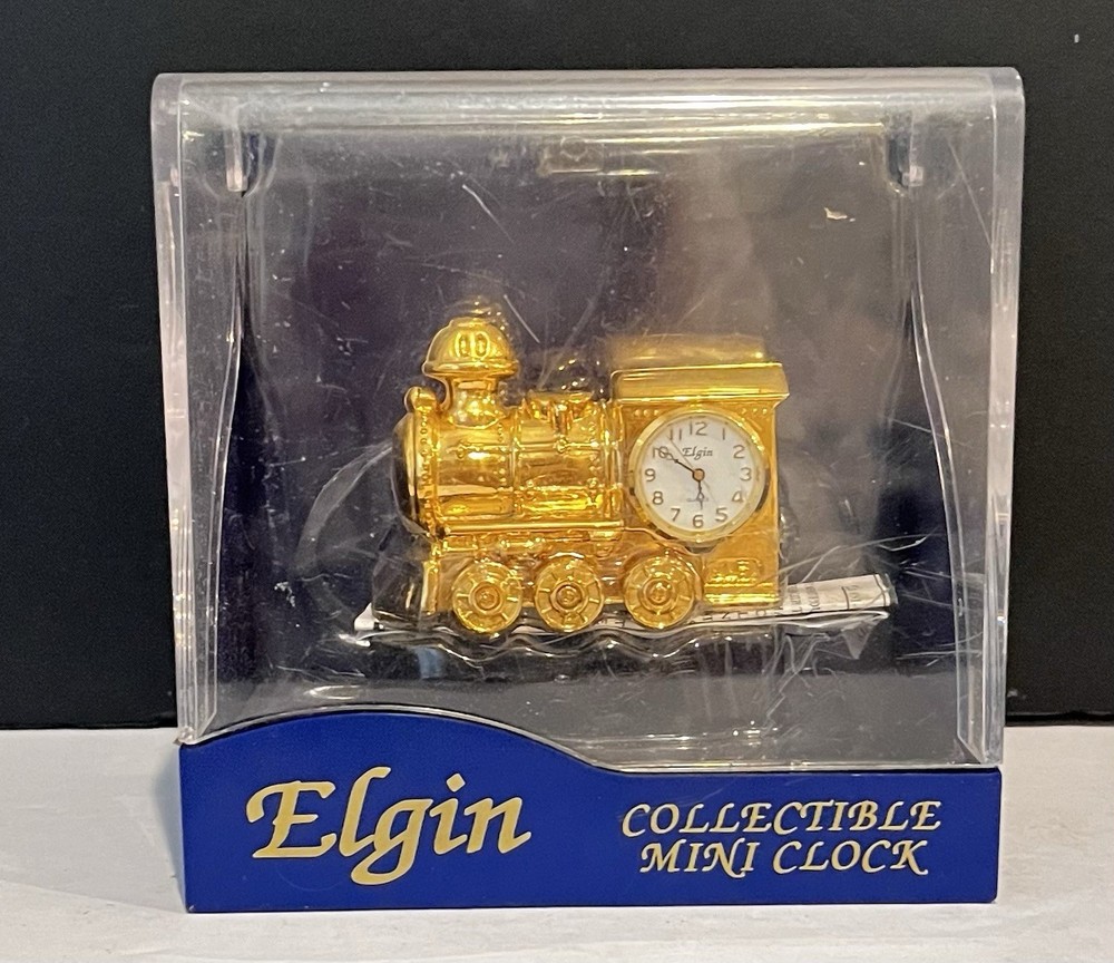 Elgin Collectible Mini Clock Train. Excellent Condition, Needs New Battery