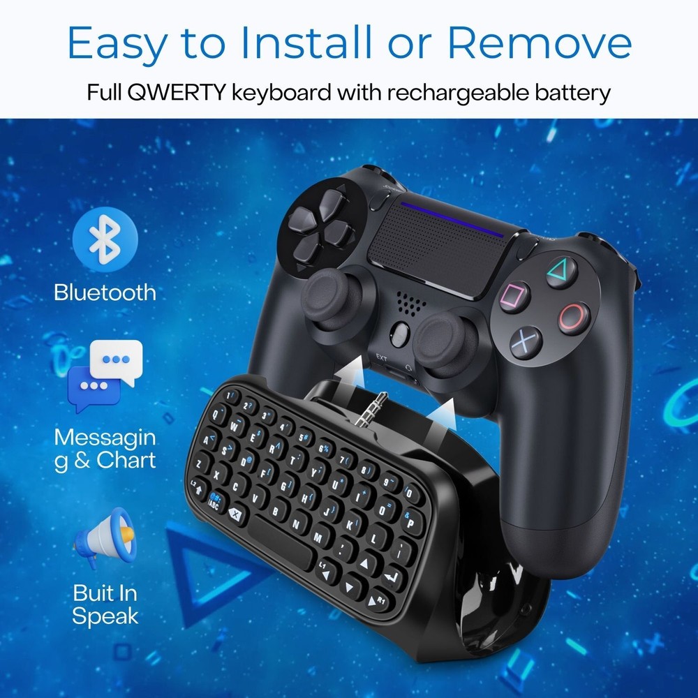 Bluetooth Mini Wireless Keyboard Keypad For Sony PS4 PlayStation 4 Controller