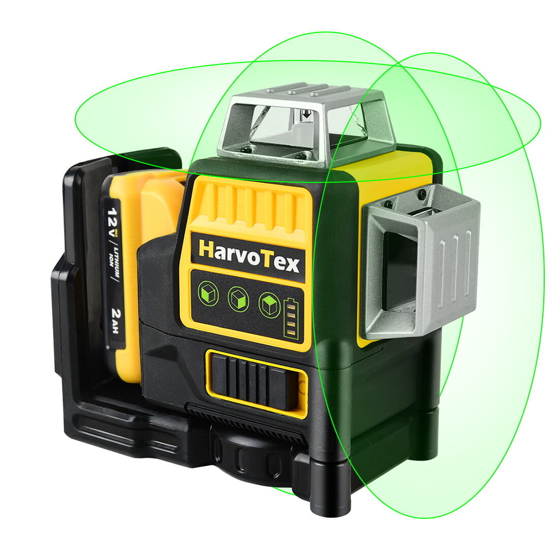 12V 360° Green Laser Level 12Line Vertical/Horizontal Outdoor for Dewalt Battery