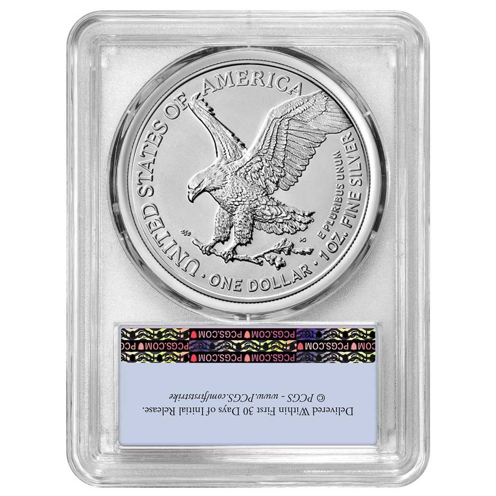 Presale - 2026 $1 1-oz American Silver Eagle PCGS MS70 FS Flag Label