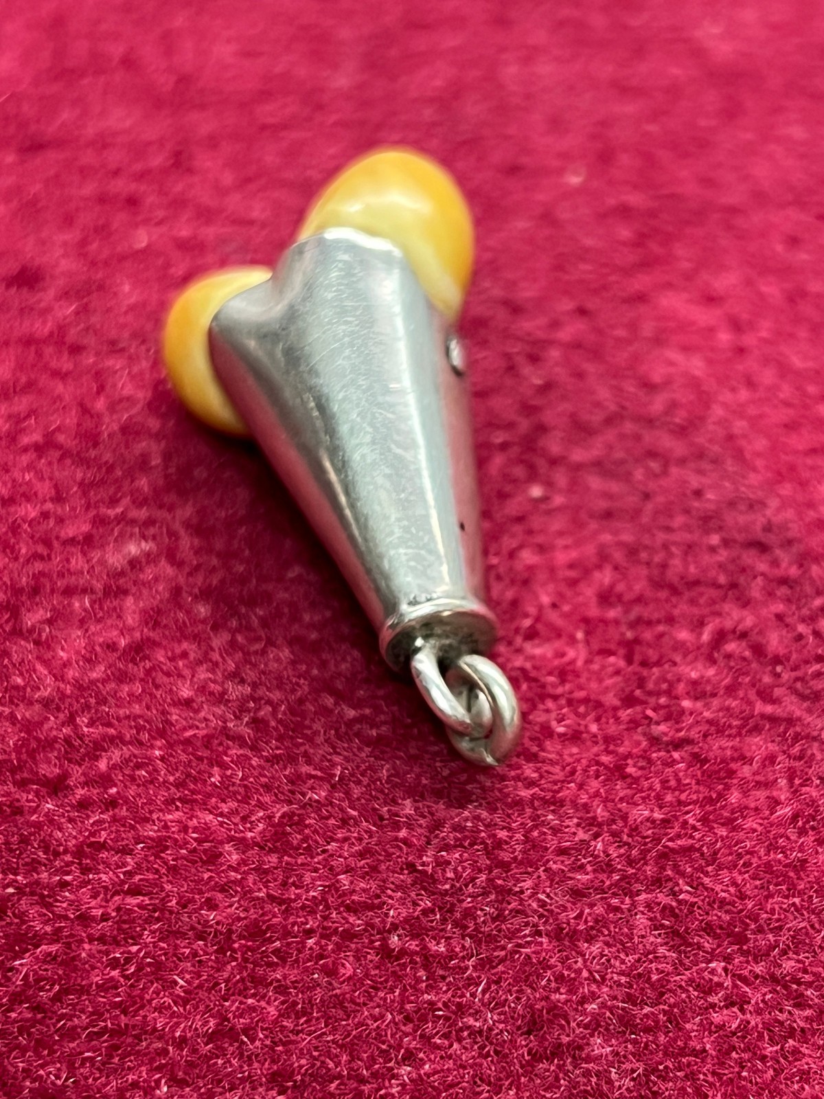 Antique Sterling Silver Pocket Watch Chain Pendant Fob Charivari Teeth Wild Boar