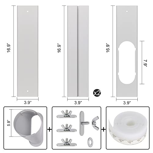 Portable Air conditioner Window Kit, Adjustable AC Window Kit-5.9"