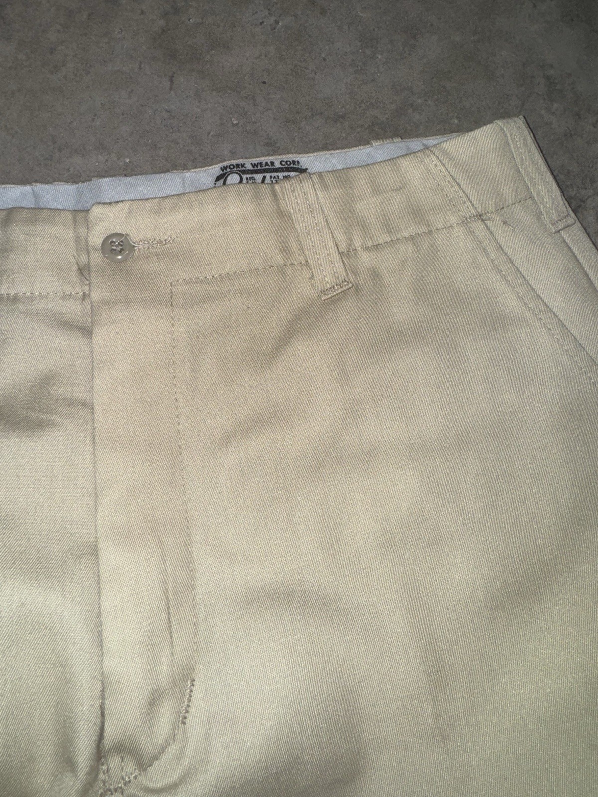 Vintage 1960s 1970s Workwear Slacks Trousers Men 35x30 Tan Sta-Prest Pants NEW