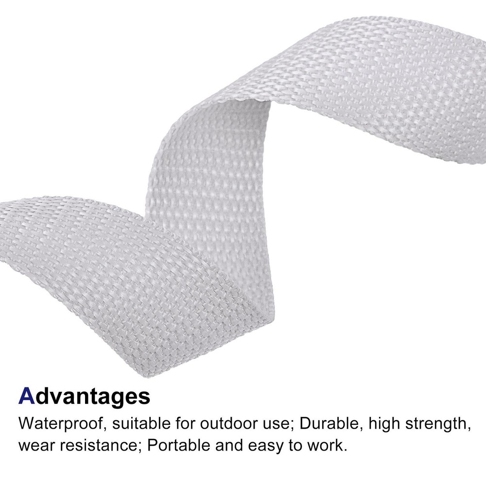 Lightweight Polypropylene Webbing Strap 1" 50 Yards Light Grey Strapping