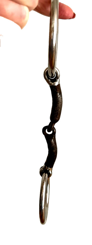 Sweet Iron Loose Ring Snaffle Bit 5" With Copper Inserts