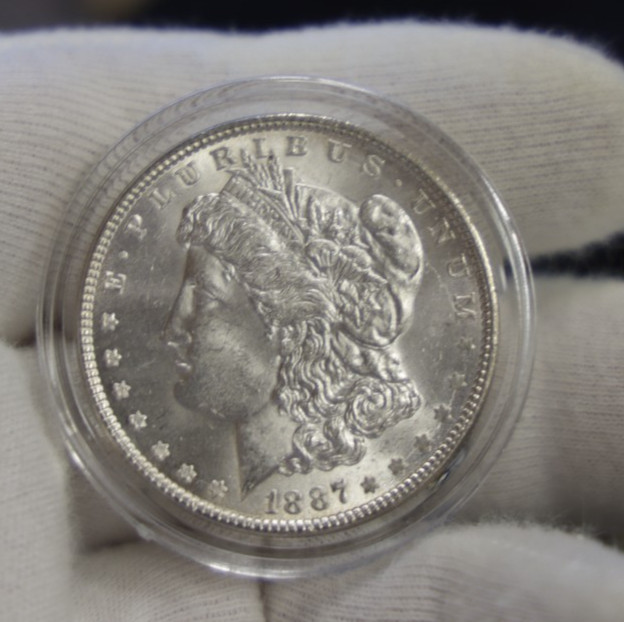 1887 US Morgan Silver Dollar $1 Unc