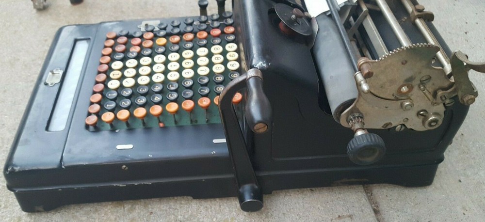 Antique Burroughs Adding Machine W/ Rare Book Keeping Customizations