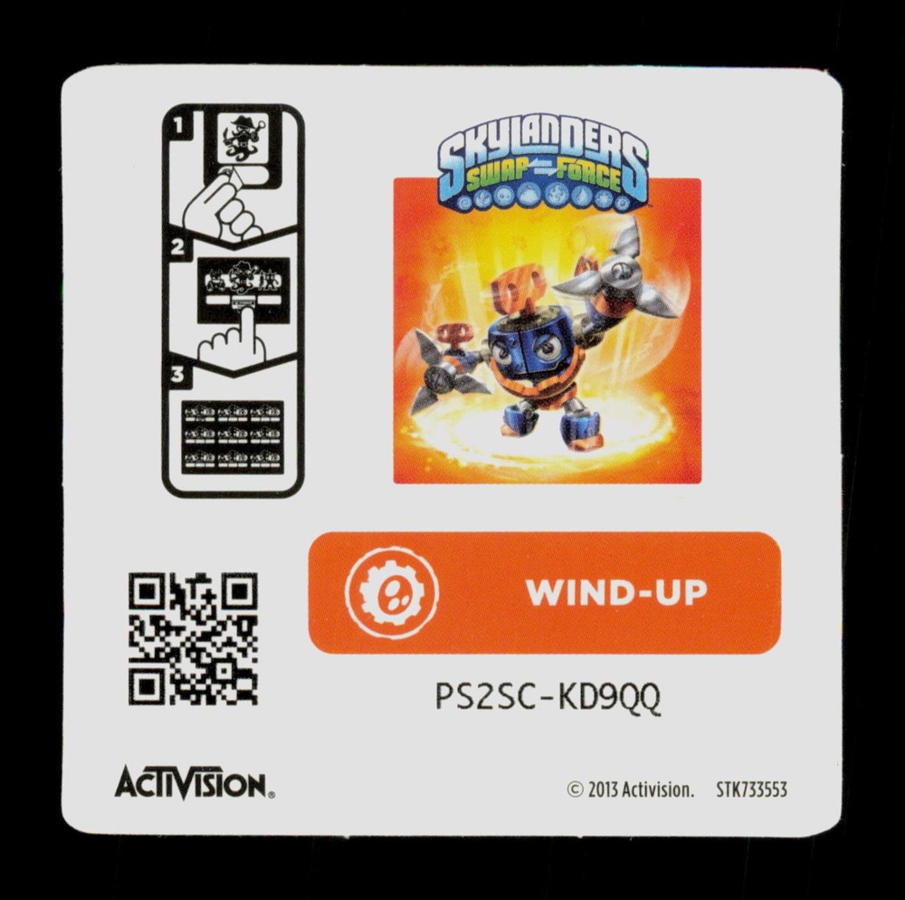 Wind-Up Skylanders Swap Force 2013 Activision Sticker