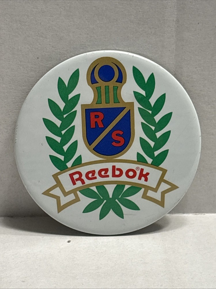 REEBOK Button Vintage RARE Approximately 2.5" Round