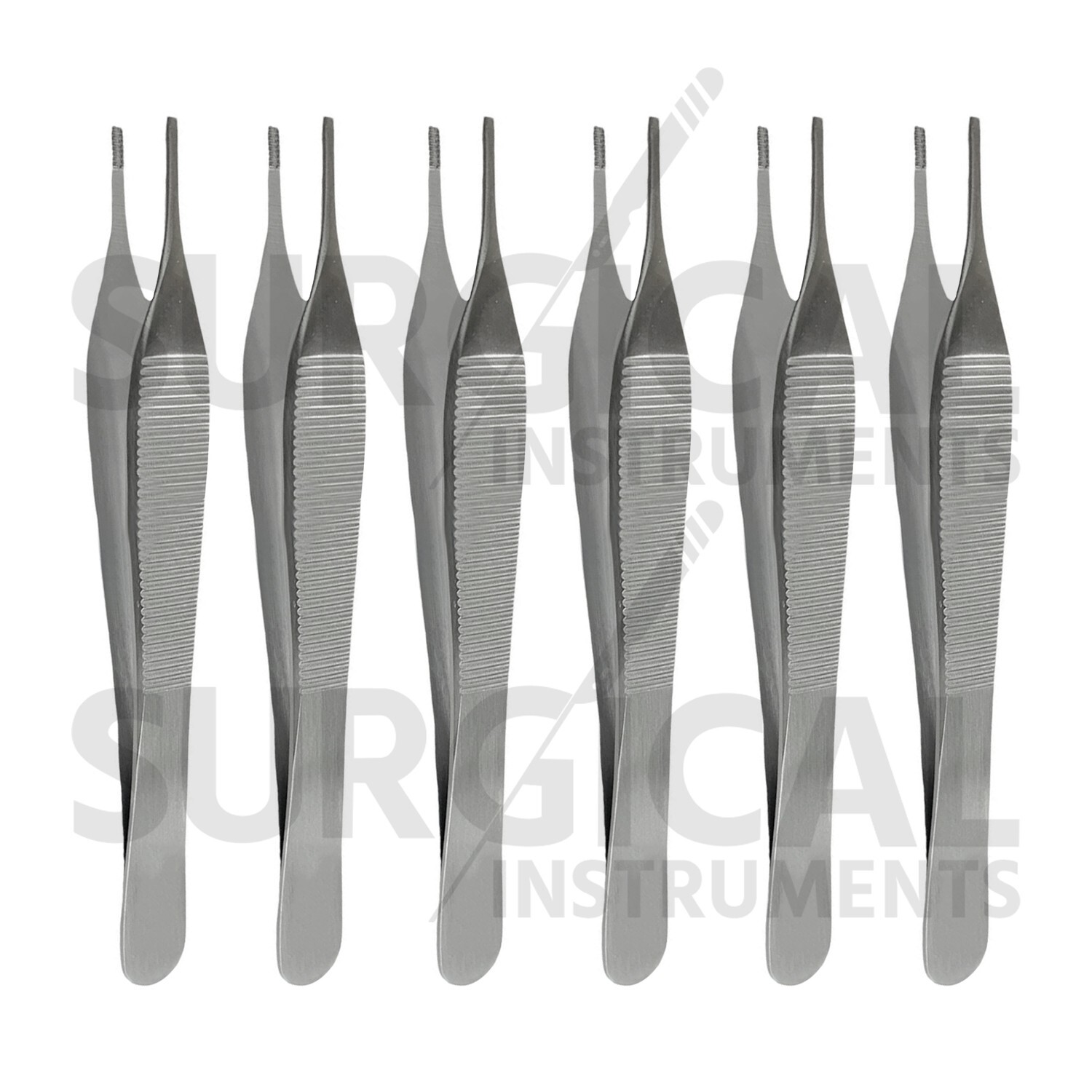 6 Pcs Adson Brown Tissue Forceps ENT Surgical Instruments German Grade