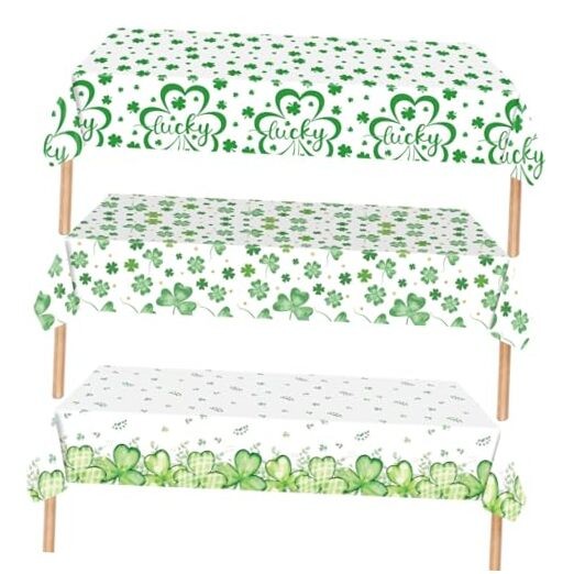 St Patrick's Day Decorations,3 Pack St.Patrick's Day Rectangular Table Cloth,