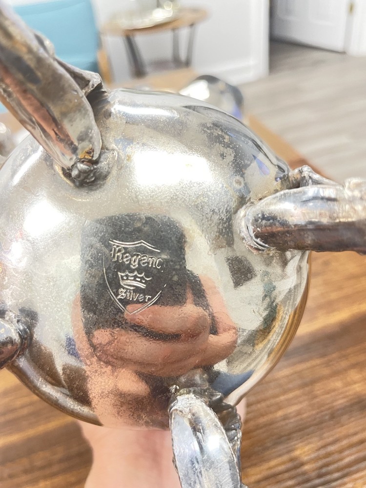 Regency Silver Water Pitcher Victorian Style With Ice Shield