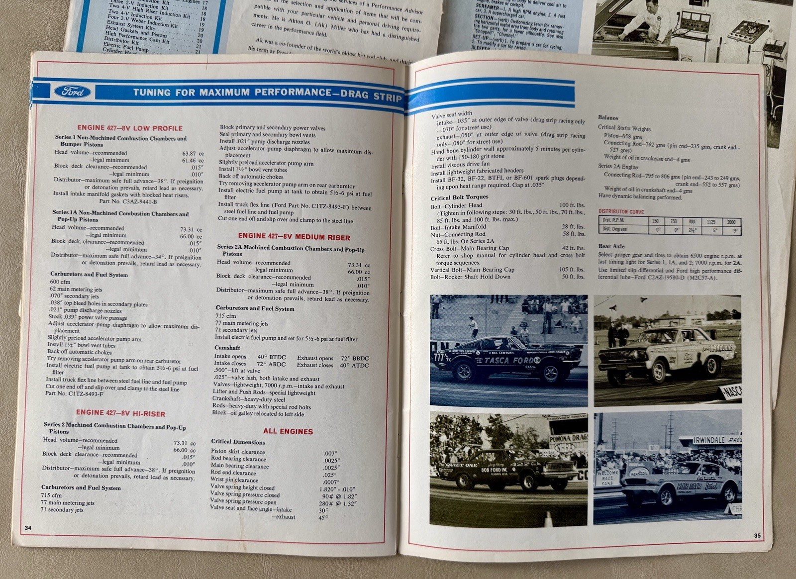 Ford High Performance Parts Catalog 1966 Brochure Cobra GT FoMoCo 427 Racing 289