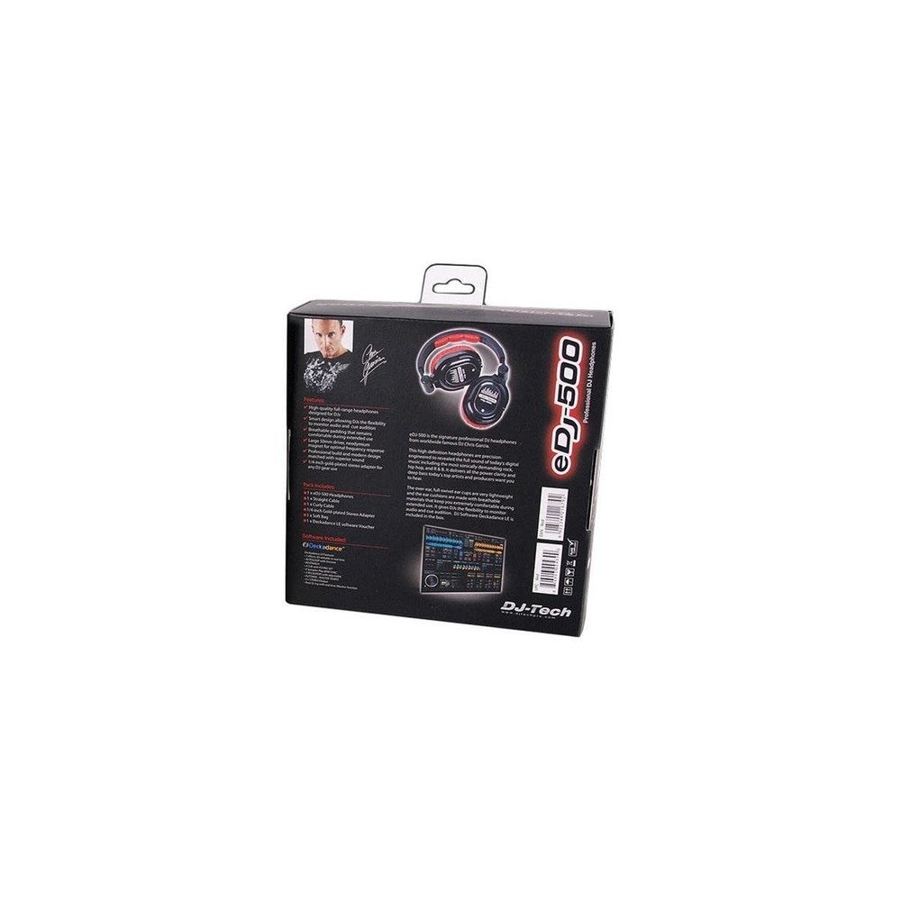 DJTECH EDJ500RED Professional DJ Headphones