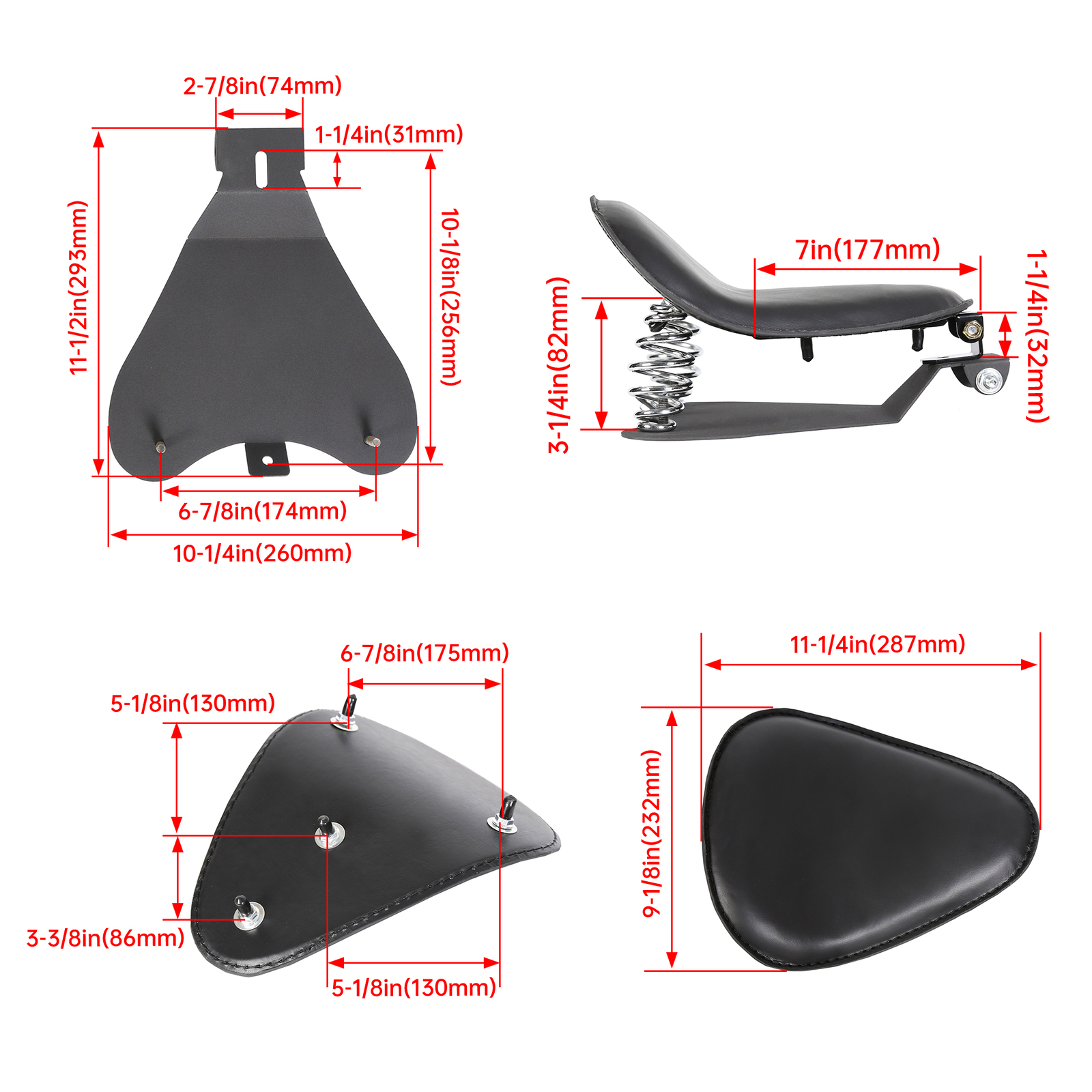 Motorcycle Solo Seat Spring Bracket Base For Harley Sportster Chopper Bobber