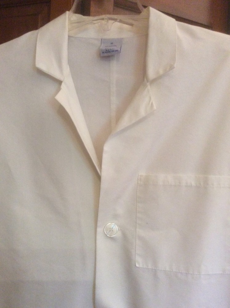 medical white lab coat size 10