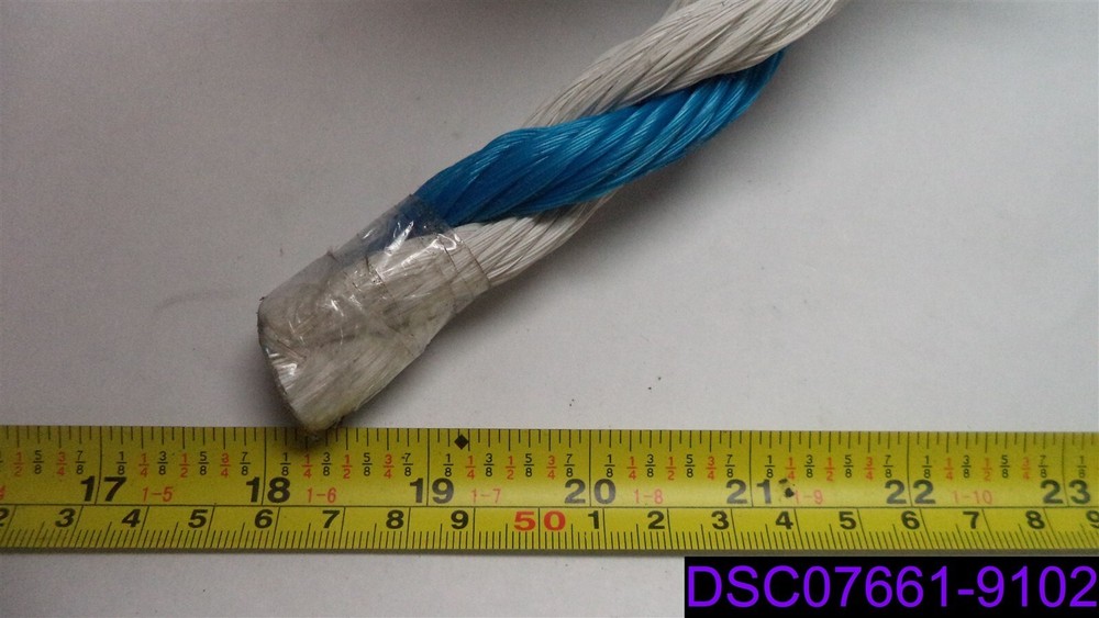 3/4" x 25' Blue and White Marine Rope