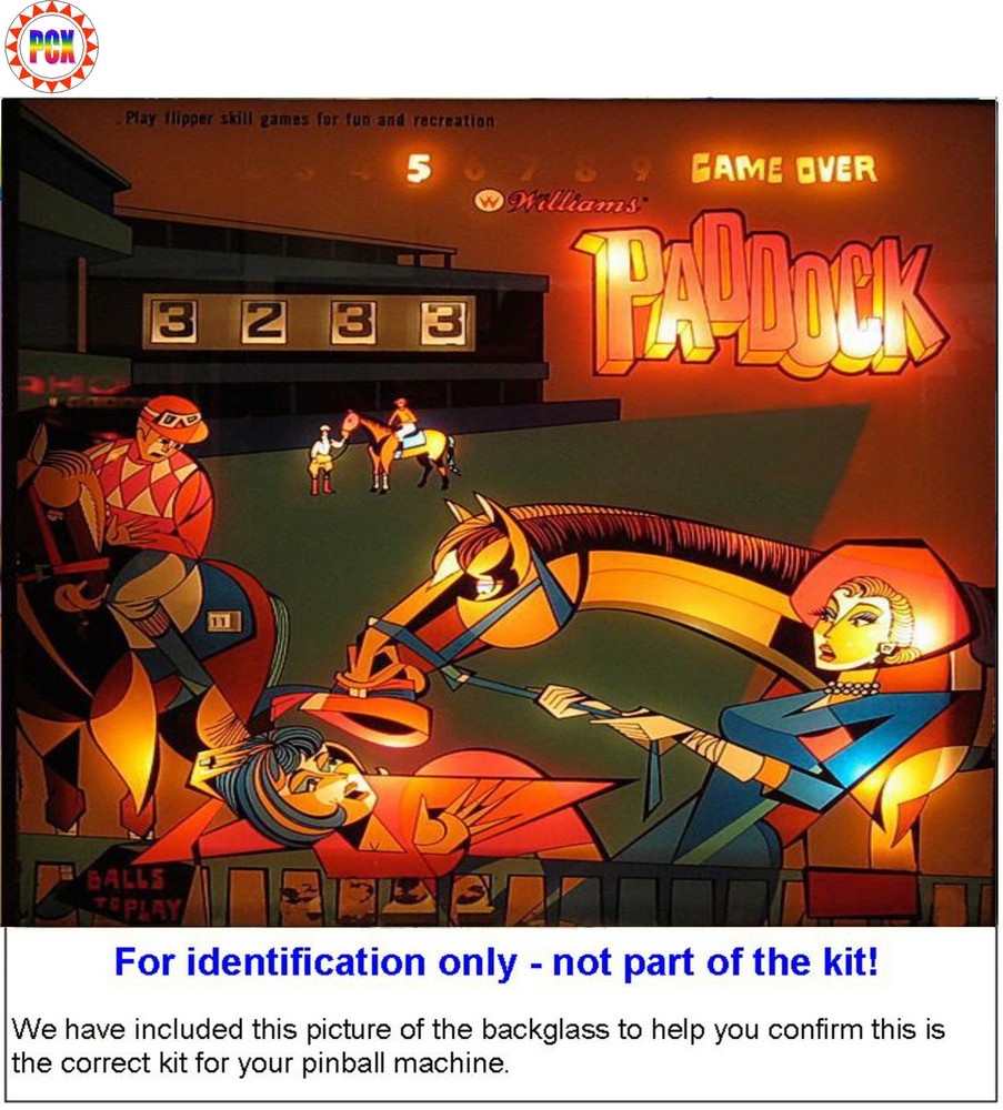 1969 Williams Paddock Pinball Rubber Ring Kit