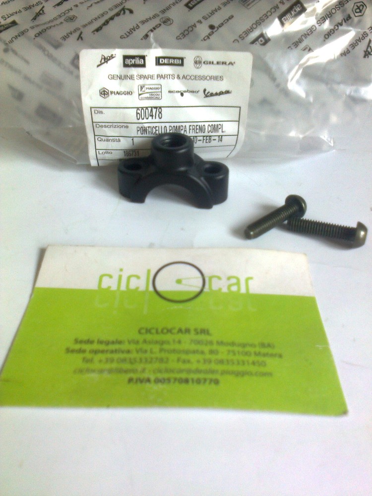 Pontoon Bracket Mirror Attachment Brake Pump Art. 600478 Piaggio Beverly