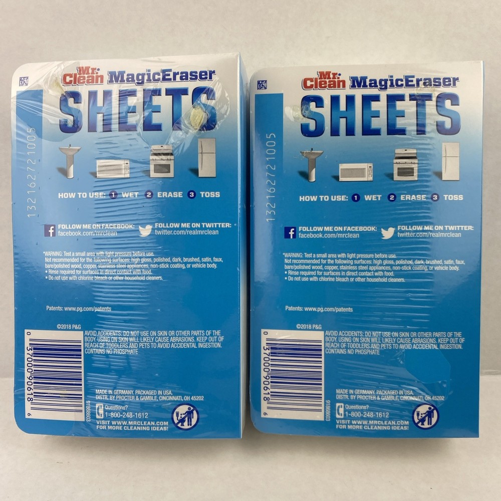 Mr. Clean Magic Eraser SHEETS 16 Count / 32 Total Thin Dry Sheets Multiple Avail