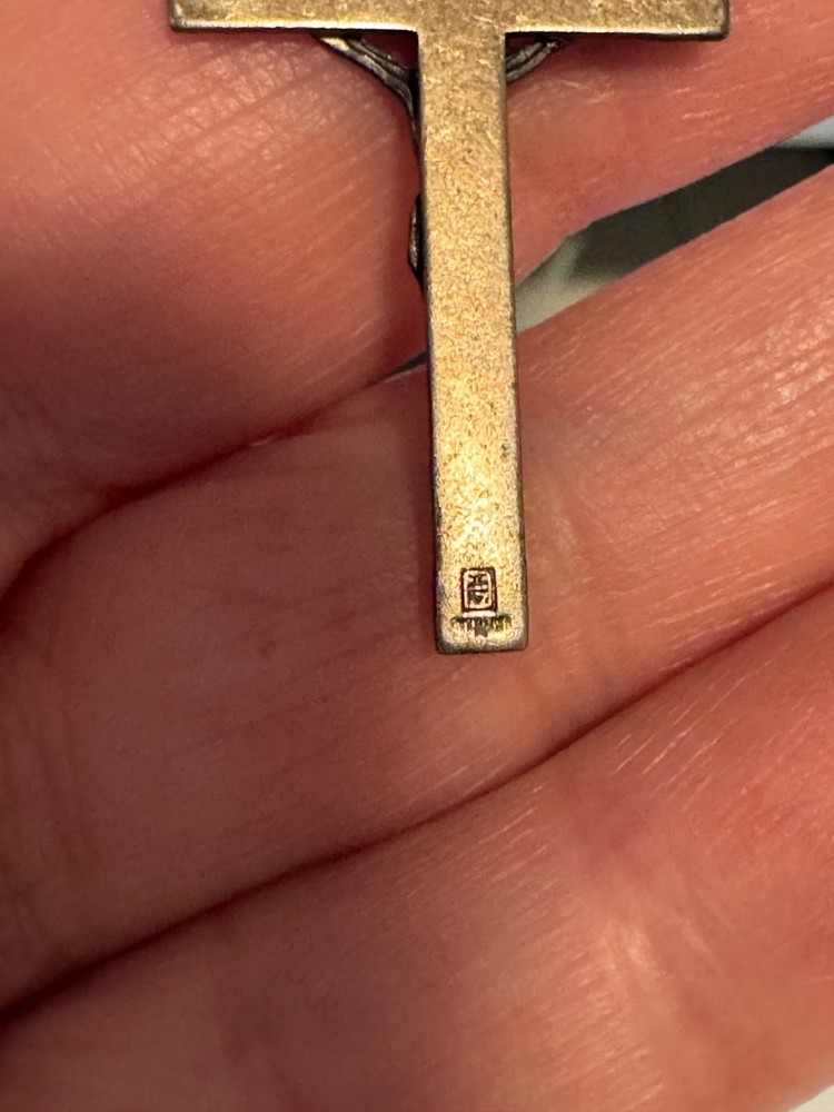 Vintage Glass Amethyst Bead Rosary Sterling Silver Italy