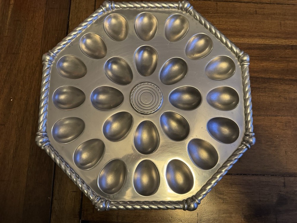 Reed & Barton Deviled Egg Platter 24 Count Silverplate Serving Tray