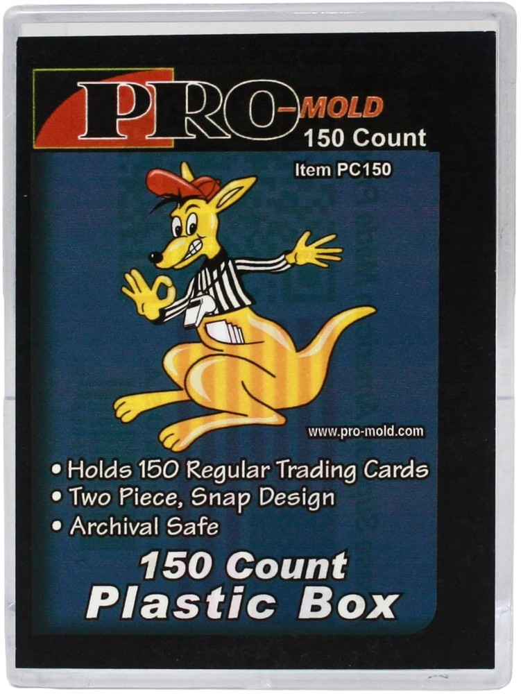 150 Count 2-Piece Plastic Snap Card Box | 2 Pack
