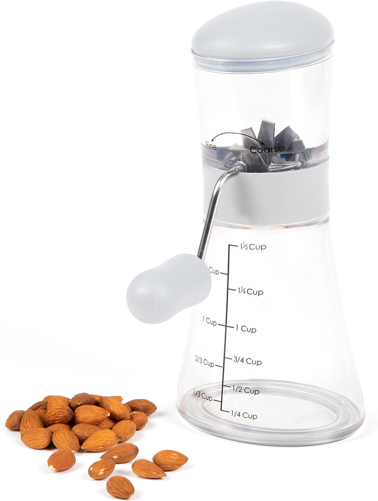 Prepworks by Progressive Nut Chopper with Non-Skid Base, White