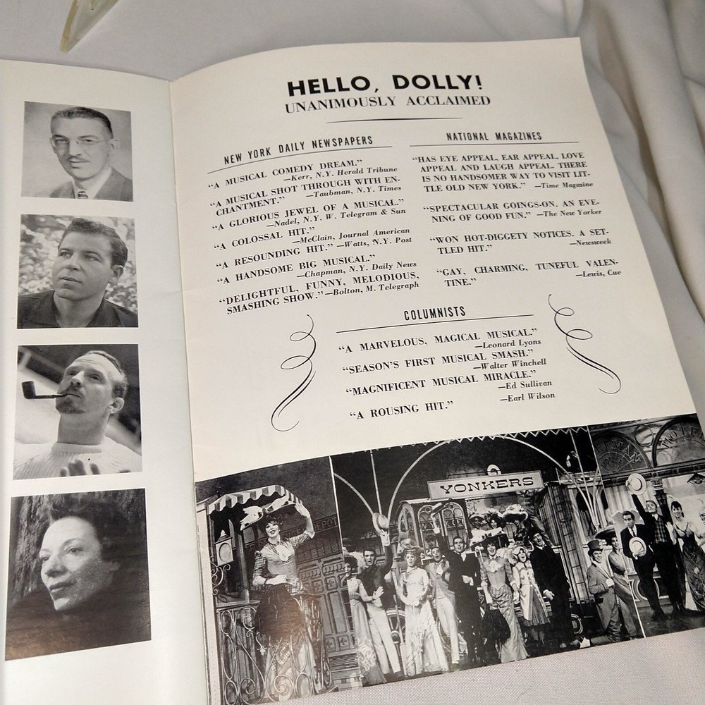 Vintage HELLO, DOLLY ! Program Playbill Ginger Rogers 9x12 Artcraft Litho