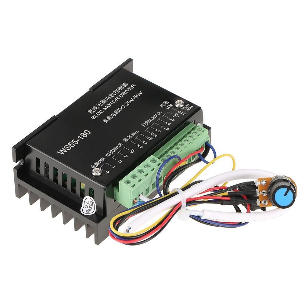 DC 20V-50V WS55-180 CNC Brushless Spindle BLDC Electromotor Driver Controller