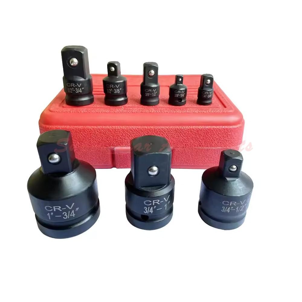 8Pcs Impact Socket Reducer Adapter Set Convertor Adaptors 1/4" 3/8" 1/2" 3/4" 1"