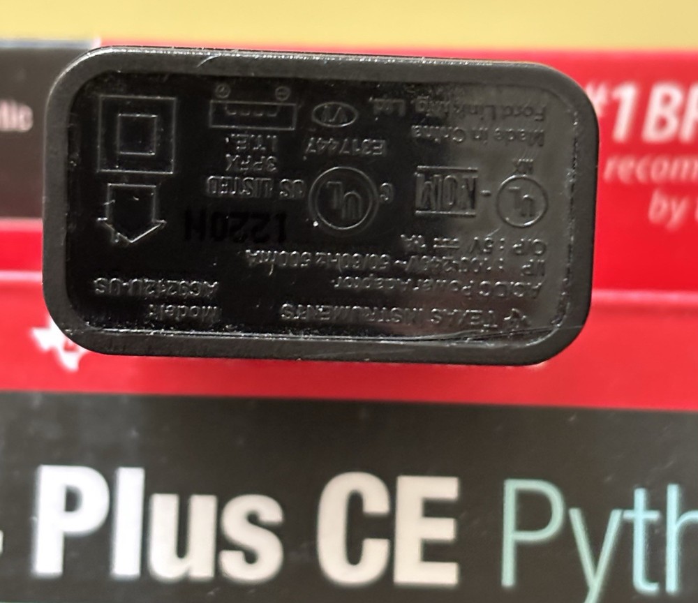 Texas Instruments TI-84 Plus CE Python Graphing Calculator Black w/ Adapter