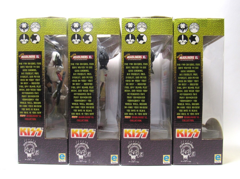 KISS (Love Gun) *SET OF 4* Rock Headliners XL 1999 Equity Marketing NEW/SEALED