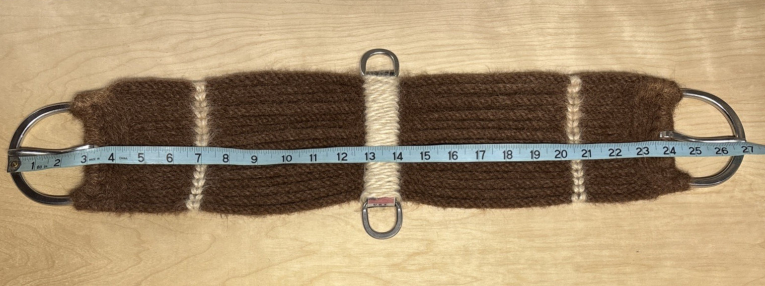 Mohair Western Cinch - 27" BROWN/CREAM