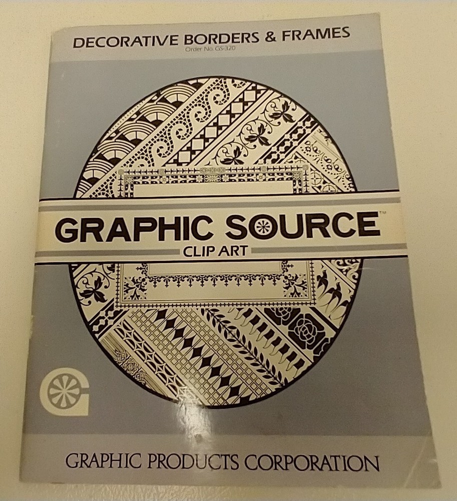 Graphic Source Clip Art Decorative Borders & Frames GS-320 1986 Paperback