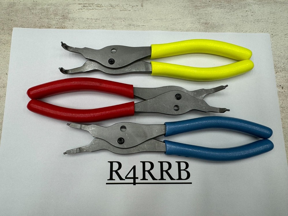 Snap-on Tools NEW 3pc MULTI COLOR Soft Grip .070 Tip Snap Ring Pliers Lot Set