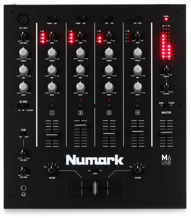 Numark M6 USB 4-channel DJ Mixer