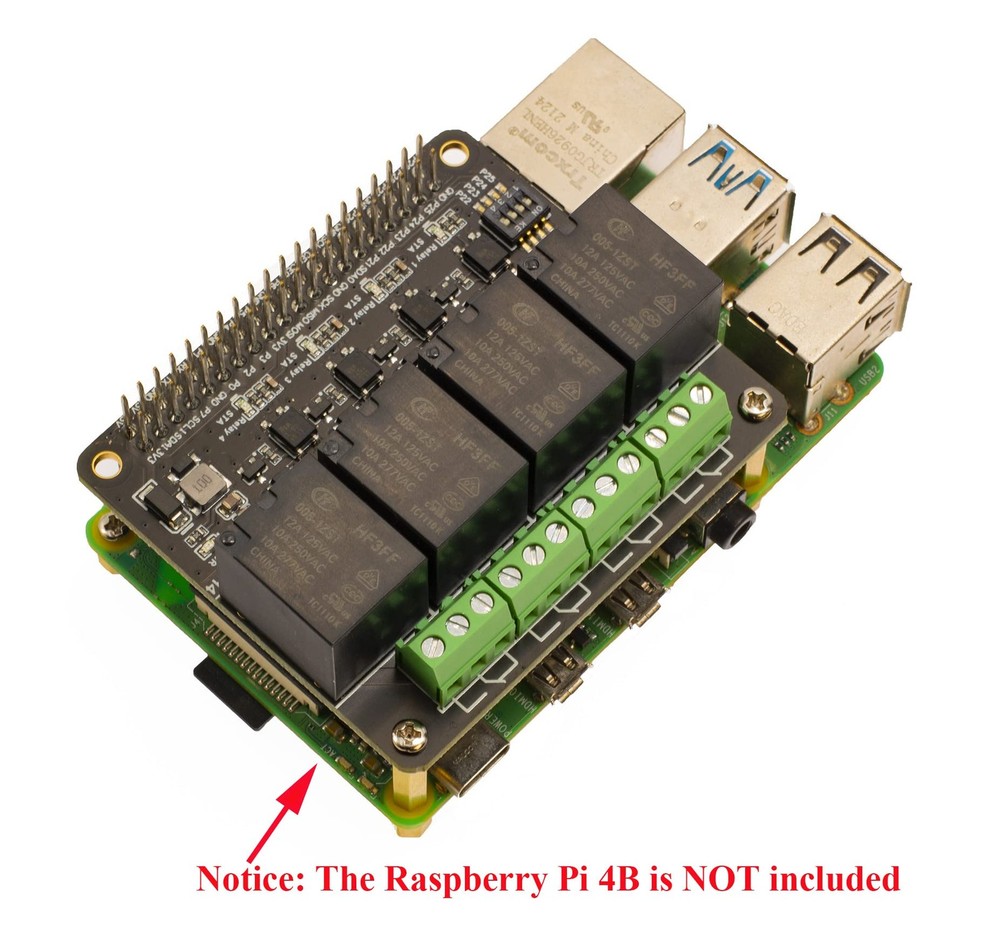 4-CH Relay for Raspberry Pi Zero Zero W Zero WH 2B 3B 3B+ 4B Power Relay Expa...