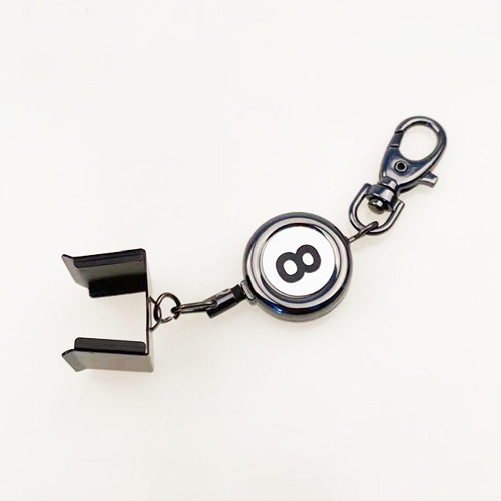 Snooker Pool Chalk Holder Retractable Keyring Storage Box Practical Tool Pocket