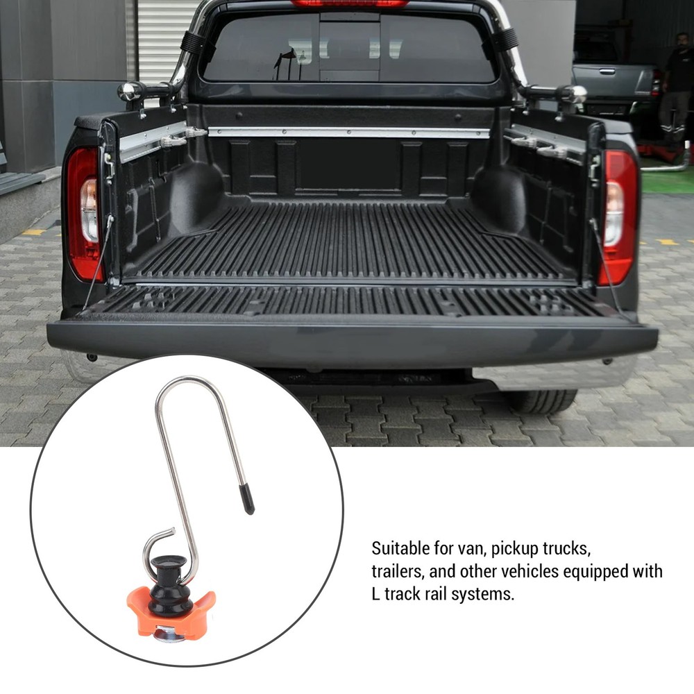 10PCS Single Stud Fitting L Track Tie Down Anchor With Hook For Van Pickup YFVE