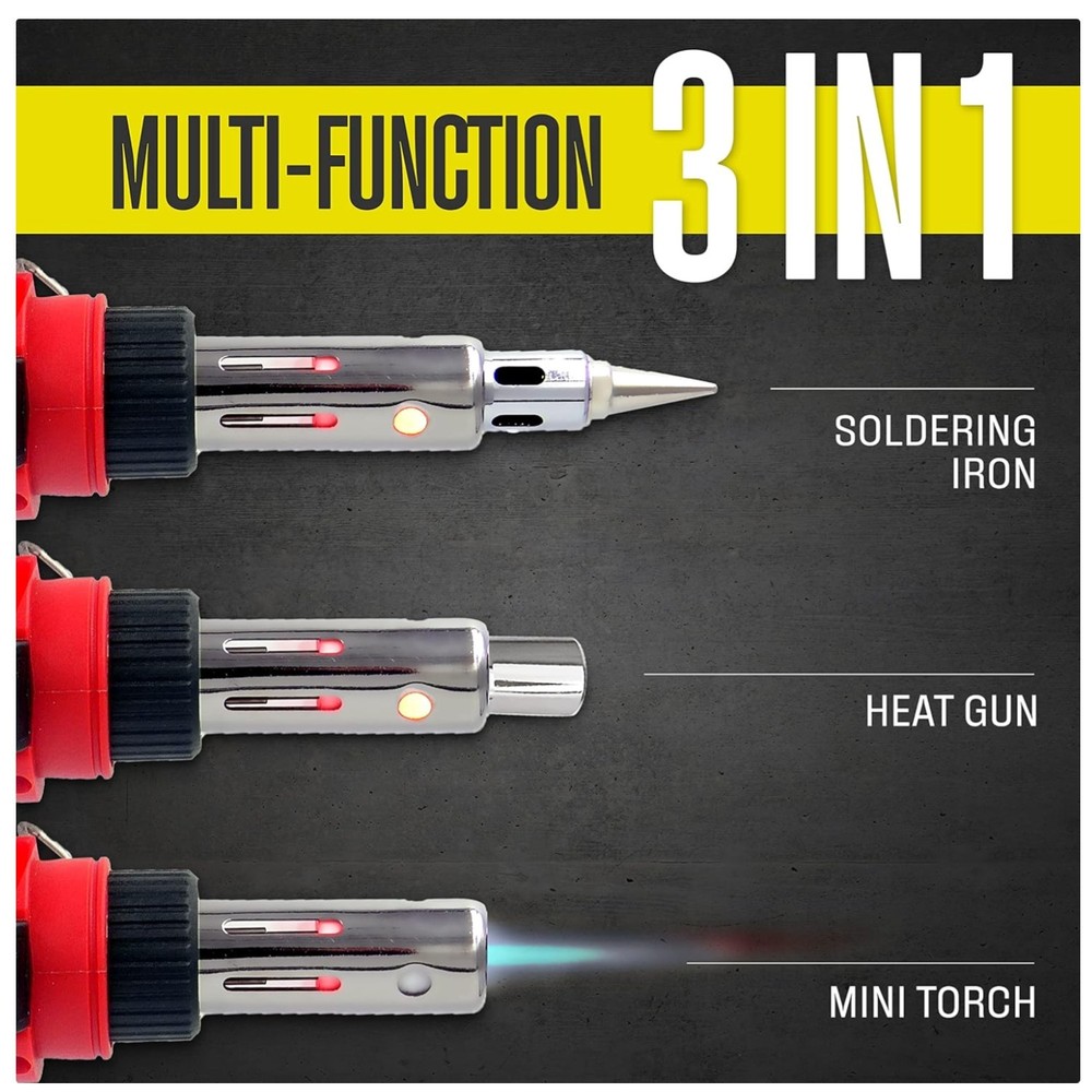 Portable Butane Soldering Torch - Adjustable Heat