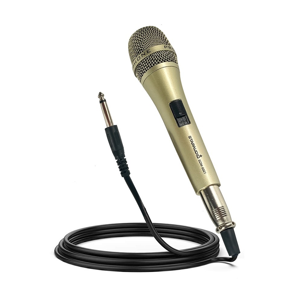 Unidirectional Wired Handheld Microphone Dynamic XLR Cable Mic for Singing Speak
