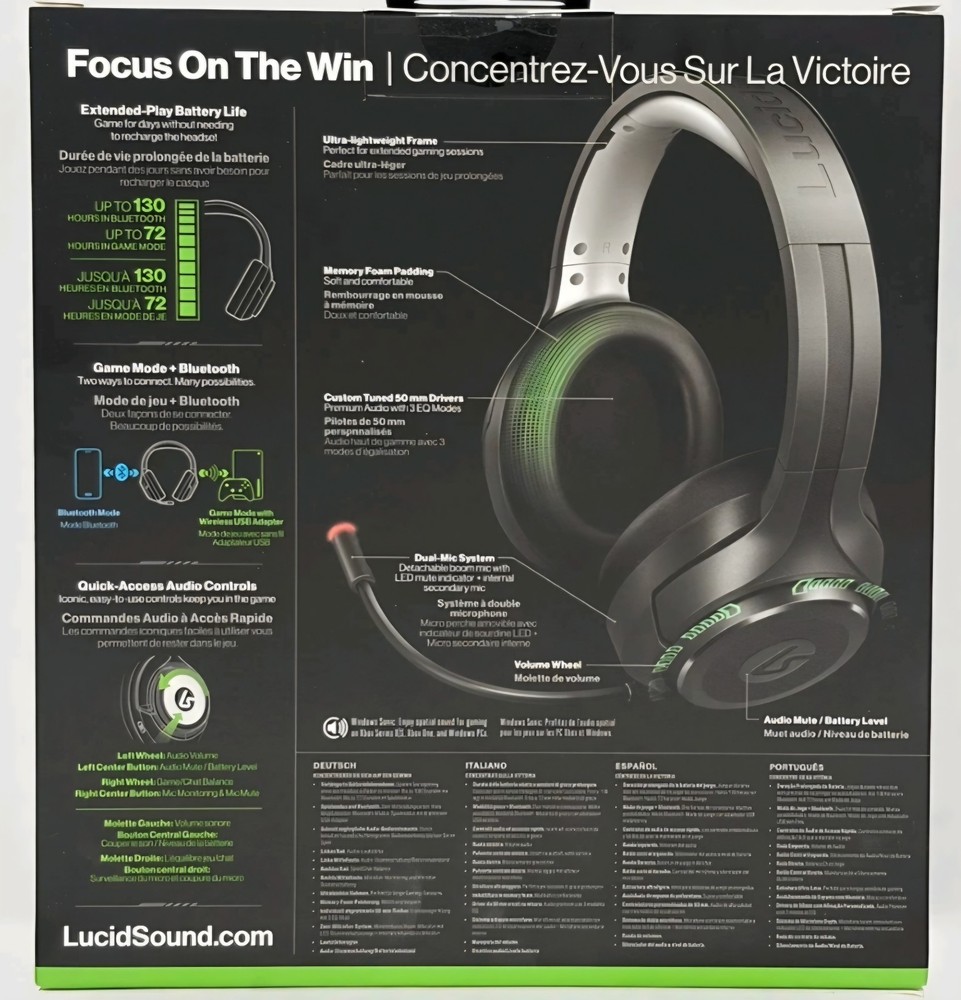 LUCIDSOUND LS100X WIRELESS GAMING HEADSET XBOX & PC New In Box