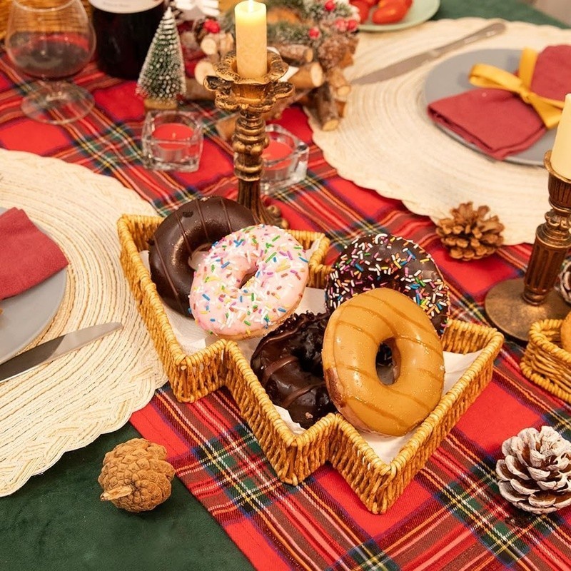 Christmas Tree Serving Tray Decorative Cookie Platter Multi-functional Organizer