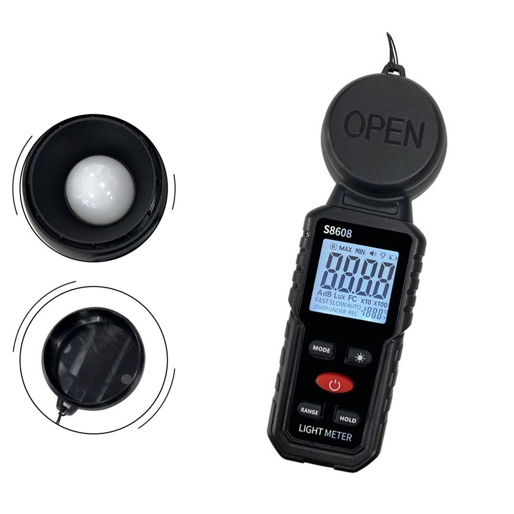 S8608 Digital Lux Meter Backlit Screen High Sensitivity Sensor Reliable