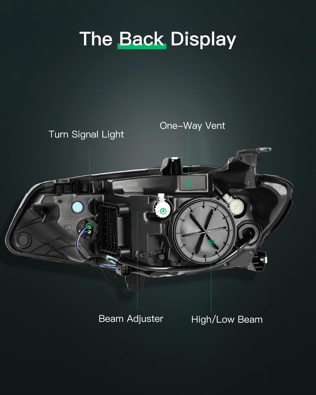 Headlight Assembly Replacement For Chevrolet For Malibu Chrome Housing Amber