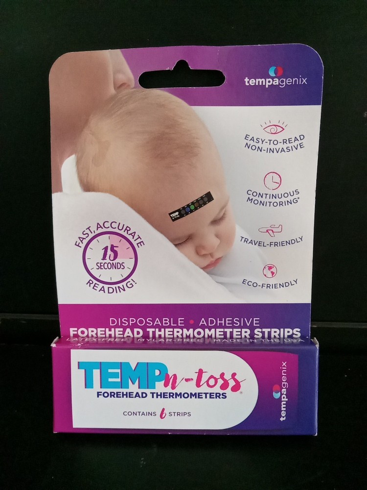 Temp N Toss 6 Disposable Forehead Thermometer Strips One Time Use