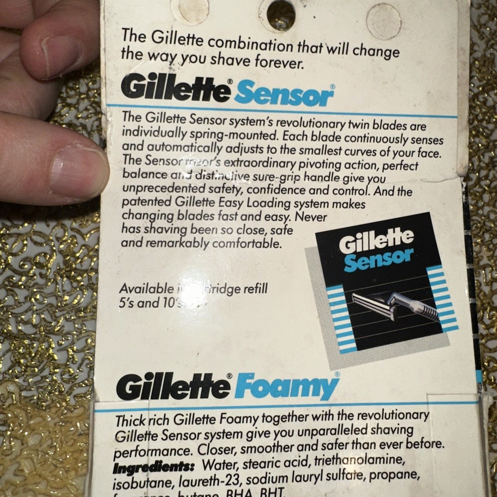 Gillette Sensor Complete Shaving Kit Vintage 1990